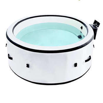 Inflatable hot tub 81.1\\"*27.9\\" portable spa pool outdoor spa for 4-6 people with cover equipped with 6 color light beads