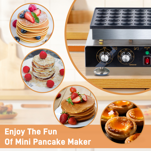 50 Pcs 1800W 110V Electric Non-Stick Belgian Waffle Maker