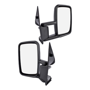 2Pcs Manual Door Mirrors Left + Right for 2000-2006 Mercedes Freightliner Dodge Sprinter 2500 3500 2.7L 5104440AA, 5104441AA