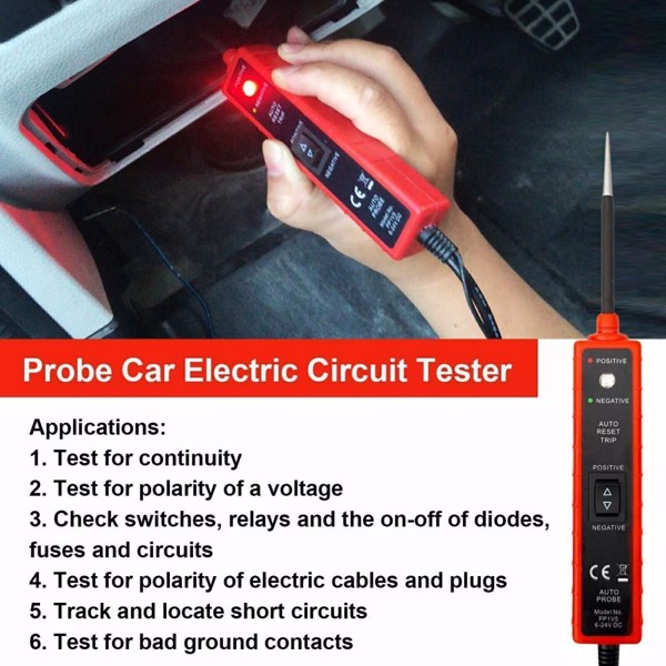 Automotive Digital Power Probe Circuit Electrical Tester Test Lead Device System