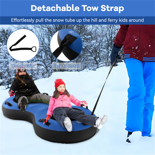 Blue 2-Person Inflatable Snow Sled 