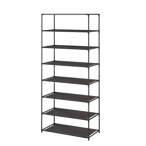 10-Tier Shoe Rack Large Capacity for 25-30 Pairs of Shoe Storage Rack Sturdy Metal Shoe Rack for Bedroom, Cloakroom Stackable Shoe Rack, Black