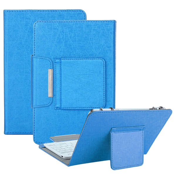 For Universal Android Tablets 10.1/10.5 Tablet Bluetooth Keyboard Case Cover[Blue,Fits 10/10.1/10.5 Inch Tablet]