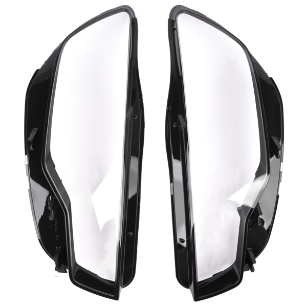 For Audi C7 A6L A61 13-15 Pair Front Clear Headlight Lens Cover Lampshade Lense