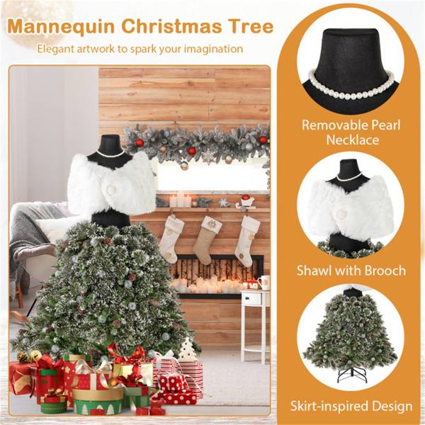 5 FT Pre-lit Mannequin Artificial Christmas Tree