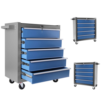 High Capacity Rolling Tool Chest with Wheels and Drawers, 5-Drawer Tool Storage Cabinet