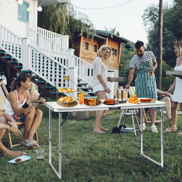 120 x 60 x 70 4Ft Portable Multipurpose Folding Table White（Same as 19846019）