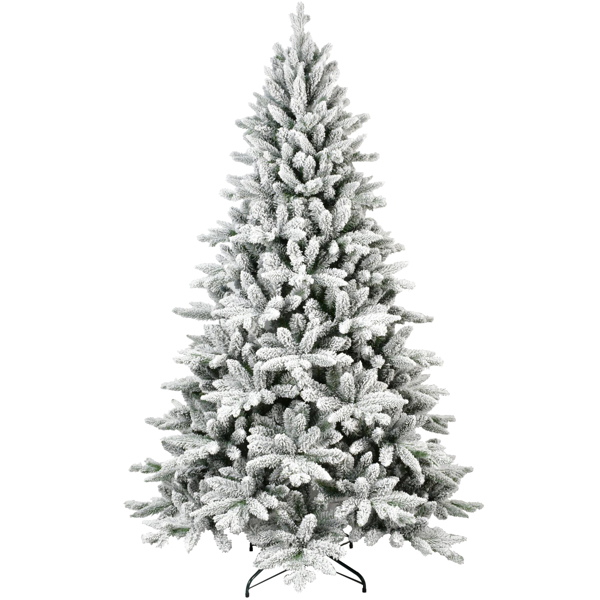 PVC&PE Flocking Tree Environmentally Friendly Fireproof Artificial Christmas Flocked Tree