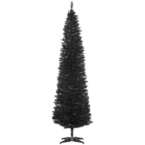 7 foot black Christmas tree with bracket