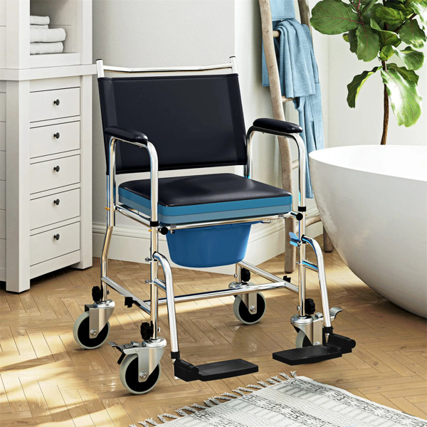 New Mobile shower chair, toilet wheelchair