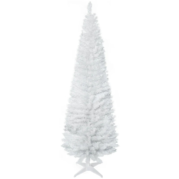 6 foot white Christmas tree with bracket