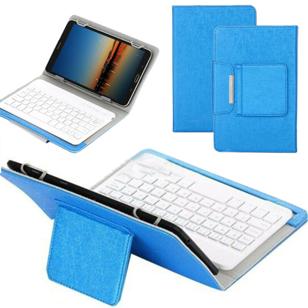 For Universal Android Tablets 10.1/10.5 Tablet Bluetooth Keyboard Case Cover[Blue,Fits 10/10.1/10.5 Inch Tablet]