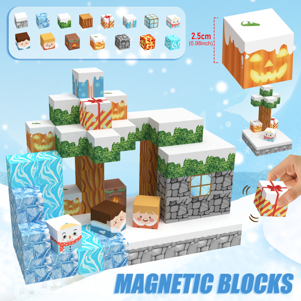 100Pcs/Set Magnetic Building Blocks Children Kids Educational Toy Gift