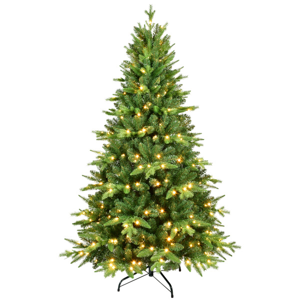 PE/PVC Mixed Automatic Christmas Tree With Lights Xmas Decoration Light Up Holiday Season