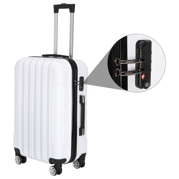 3-in-1 Multifunctional Large Capacity Traveling Storage Suitcase White