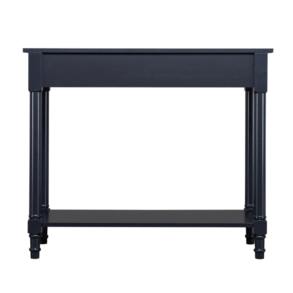 2-Tier Console Table with 2 Drawers， Console Tables for Entryway, Sofa Table with Storage Shelves, Entryway Table Behind Sofa Couch, for Living Room, Kitchen, Black