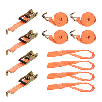 4X Heavy Duty Ratchet Ties Down Straps 38mm 2.9Meter Lashing Cargo Luggage 2Ton