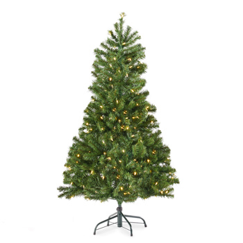 4.5\\' Hinged Tree with 200 Clear Lights-UL,Dia:32