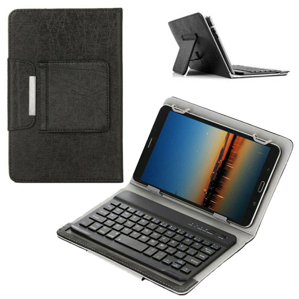 For Universal Android Tablets 10.1/10.5 Tablet Bluetooth Keyboard Case Cover[Black,Fits 10/10.1/10.5 Inch Tablet]