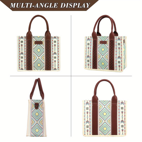 Women's Boho 3-piece Tote Set - lightweight, versatile bag with adjustable straps for everyday use and Christmas gifts