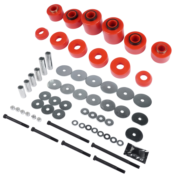 4.4123R Body Cab Mount Bushing Set For Ford F-150/F250/F350 1980-98 2WD 4WD Red