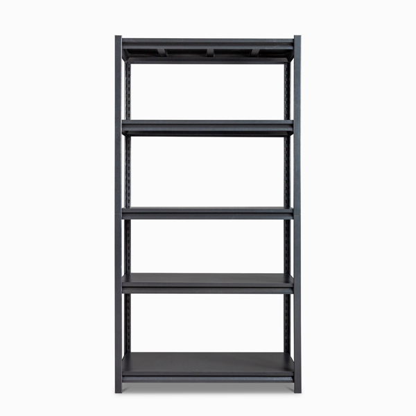 72" H Adjustable Garage Shelves, 5-Tier Heavy Duty Shelving Unit, 2200LBS Wide Metal Utility Storage Organizer Racks for Warehouse Pantry Closet Kitchen, Black