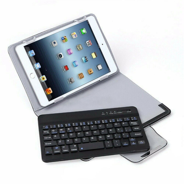 For Universal Android Tablets 10.1/10.5 Tablet Bluetooth Keyboard Case Cover[Black,Fits 10/10.1/10.5 Inch Tablet]