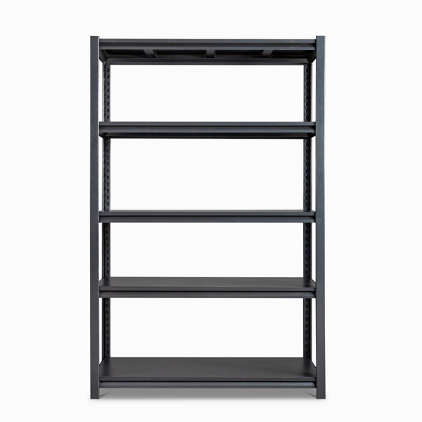 78" H Adjustable Garage Shelves, 5-Tier Heavy Duty Shelving Unit, 2200LBS Wide Metal Utility Storage Organizer Racks for Warehouse Pantry Closet Kitchen, Black