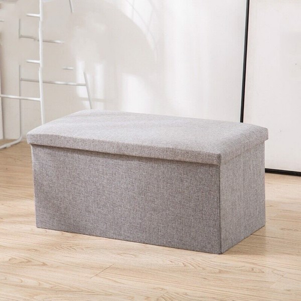 Storage box Foldable Ottoman Seat Toy Storage Box Foot Stool bench home stool UK