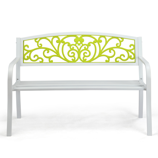 50" Iron Outdoor Courtyard Decoration Park Leisure Bench