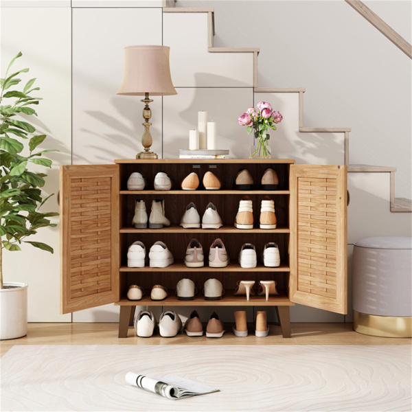 4-Tier Shoe Cabinet Storage Organizer 