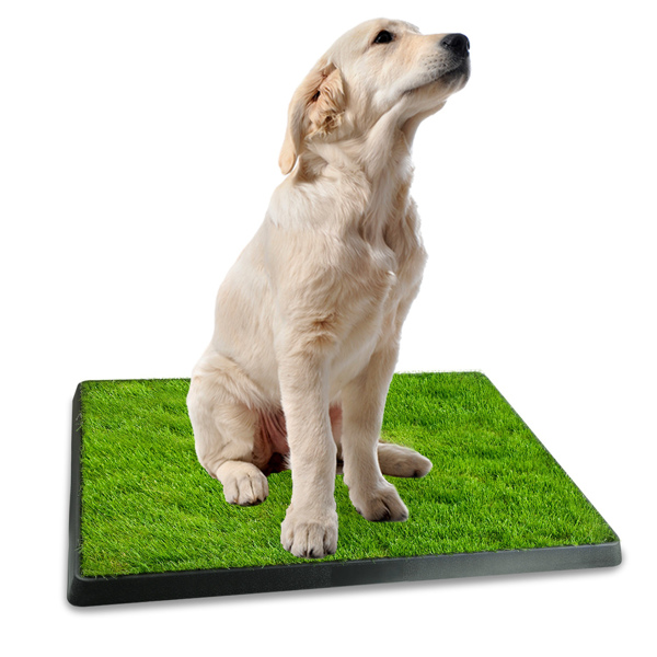 Dog Toilet Indoor Puppy Training Pad, Dog Potty Pet Training Grass Mat, Removable Waste Tray for Easier Clean Up, Artificial Turf, 25"×20"