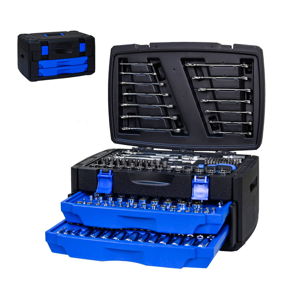 Black Hand Tool Box with  Toolset 266Pcs