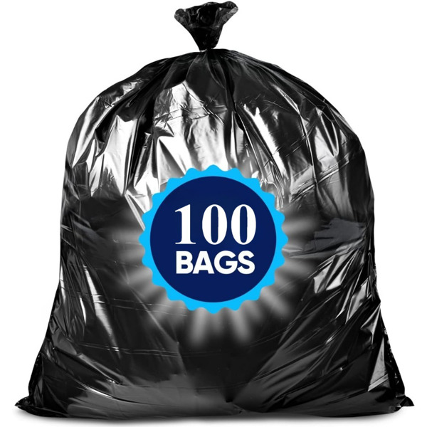 High capacity heavy-duty garbage bag: 1.9 MIL industrial strength, high capacity, heavy-duty, leak proof for outdoor, industrial, and household use -1.9 MIL/50 Gallon, 39.4 inches * 47.2 inches