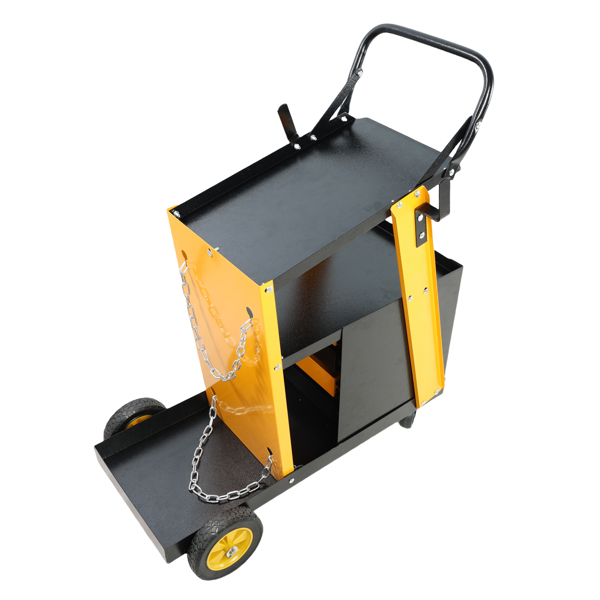 Multi-function welder trolley, MIG TIG ARC plasma cutter storage tank with 2 safety chains, portable 4-drawer chest, weight 280 LBS