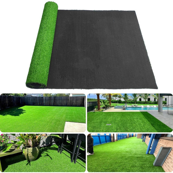 Artificial turf, professional dog mat large turf outdoor carpet terrace pet lawn, artificial carpet with drainage holes, 3.28FT * 16.4FT