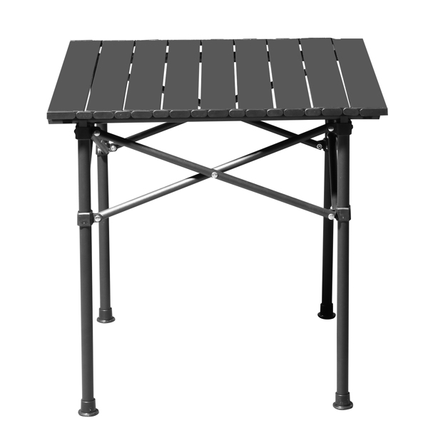 Portable Folding Camping Table for 2-4 Persons, Ultralight Collapsible Table Outdoor Camp Table for Travel Hiking Backyard BBQ Party, 20x20 in, Black