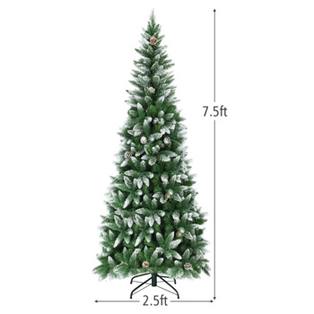   7.5 Feet Artificial Christmas Tree with Pine Cones