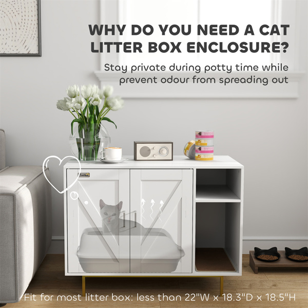 Cat Litter Box Enclosure End Side Table 