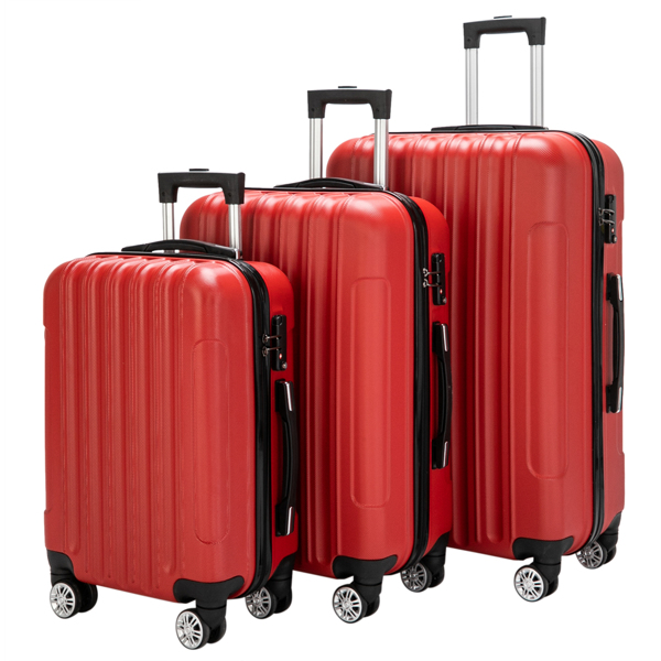 3-in-1 Multifunctional Large Capacity Traveling Storage Suitcase Luggage Set Red