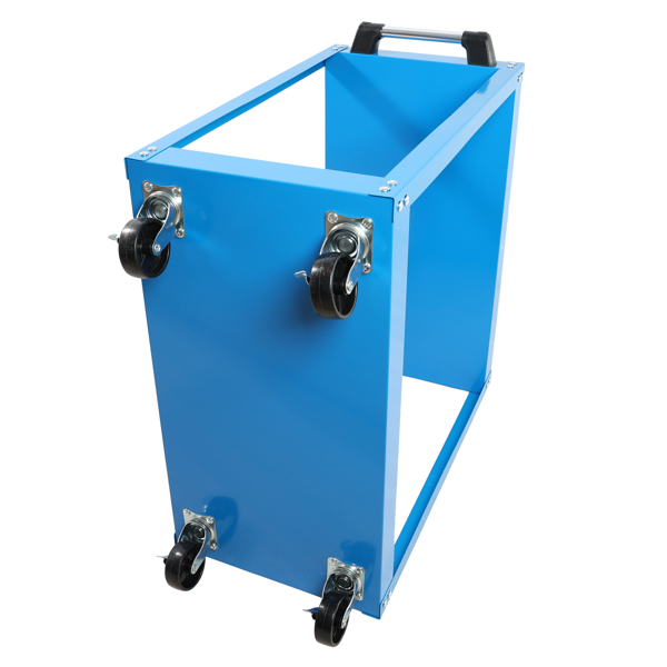 Tool Cart on Wheels,  Heavy Duty Steel Utility Cart w/Lockable Wheels, 400 LBS Capacity Industrial Service Cart for Garage, Warehouse, Workshop (Two-layer Bright Blue)