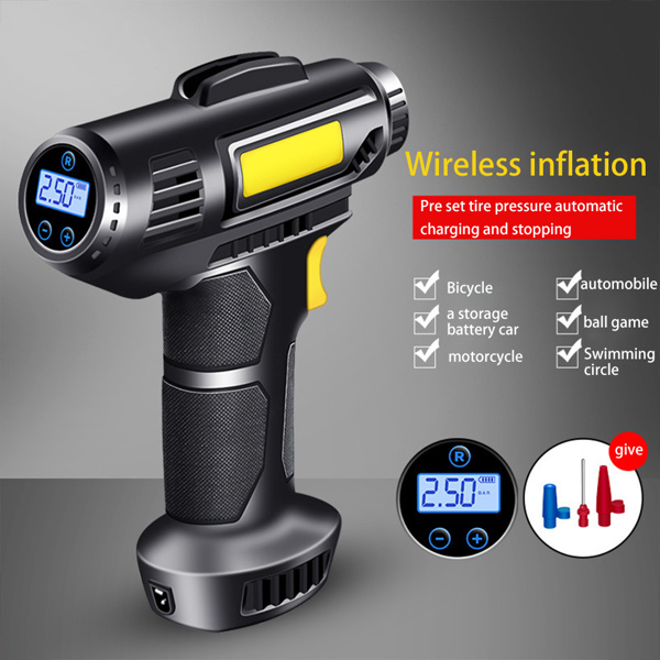 Car Inflator Pump Wireless Portable Inflator Intelligent Digital Display Tire Inflator Pump Fast Inflator - Christmas Gift