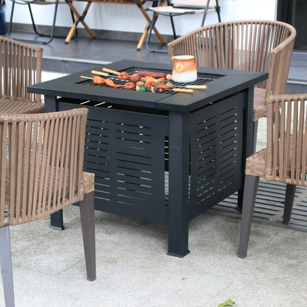 Grill over stove tea cooking furniture Table Brazier stove heater Square outdoor smokeless grill patio grill