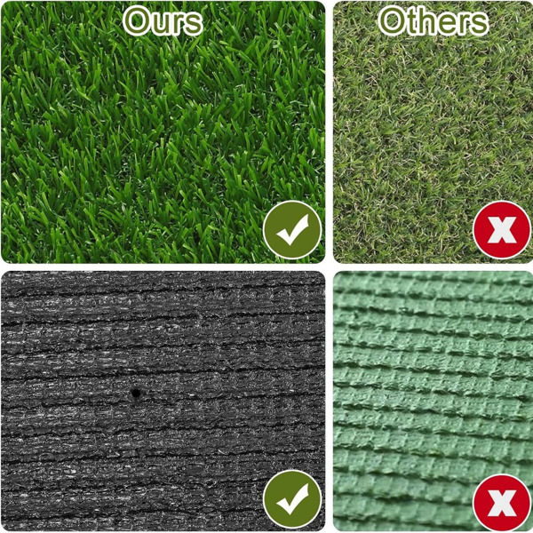 Artificial turf, professional dog mat large turf outdoor carpet terrace pet lawn, artificial carpet with drainage holes, 3.28FT * 32.8FT