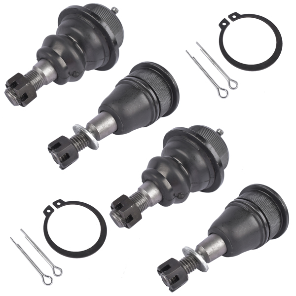 球头套件 Lower + Upper Ball Joint (Control Arm) Fit for Chevy Silverado GMC Sierra 2500HD 3500HD Truck 2001-2010 KR6693 KR6696-4
