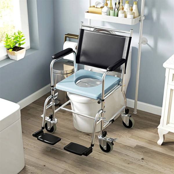 New Mobile shower chair, toilet wheelchair