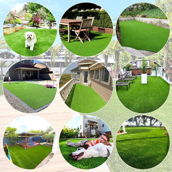 Artificial turf, professional dog mat large turf outdoor carpet terrace pet lawn, artificial carpet with drainage holes, 3.28FT * 32.8FT