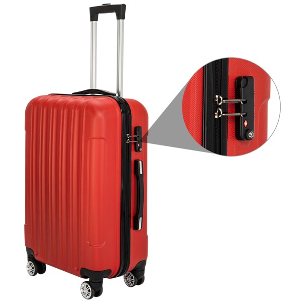 3-in-1 Multifunctional Large Capacity Traveling Storage Suitcase Luggage Set Red