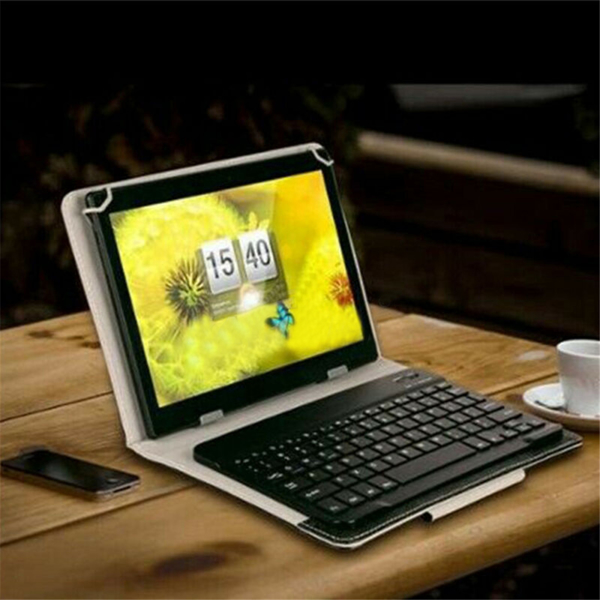 For Universal Android Tablets 10.1/10.5 Tablet Bluetooth Keyboard Case Cover[Black,Fits 10/10.1/10.5 Inch Tablet]