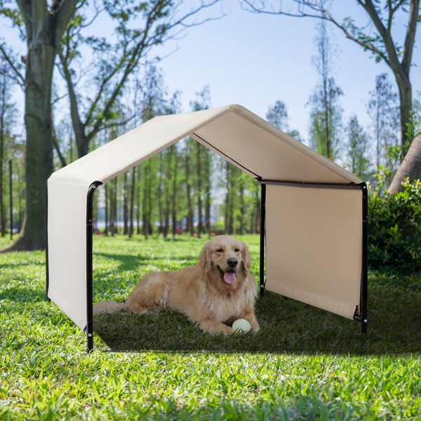 4*4*3.3FT Dog Tent Creamy White